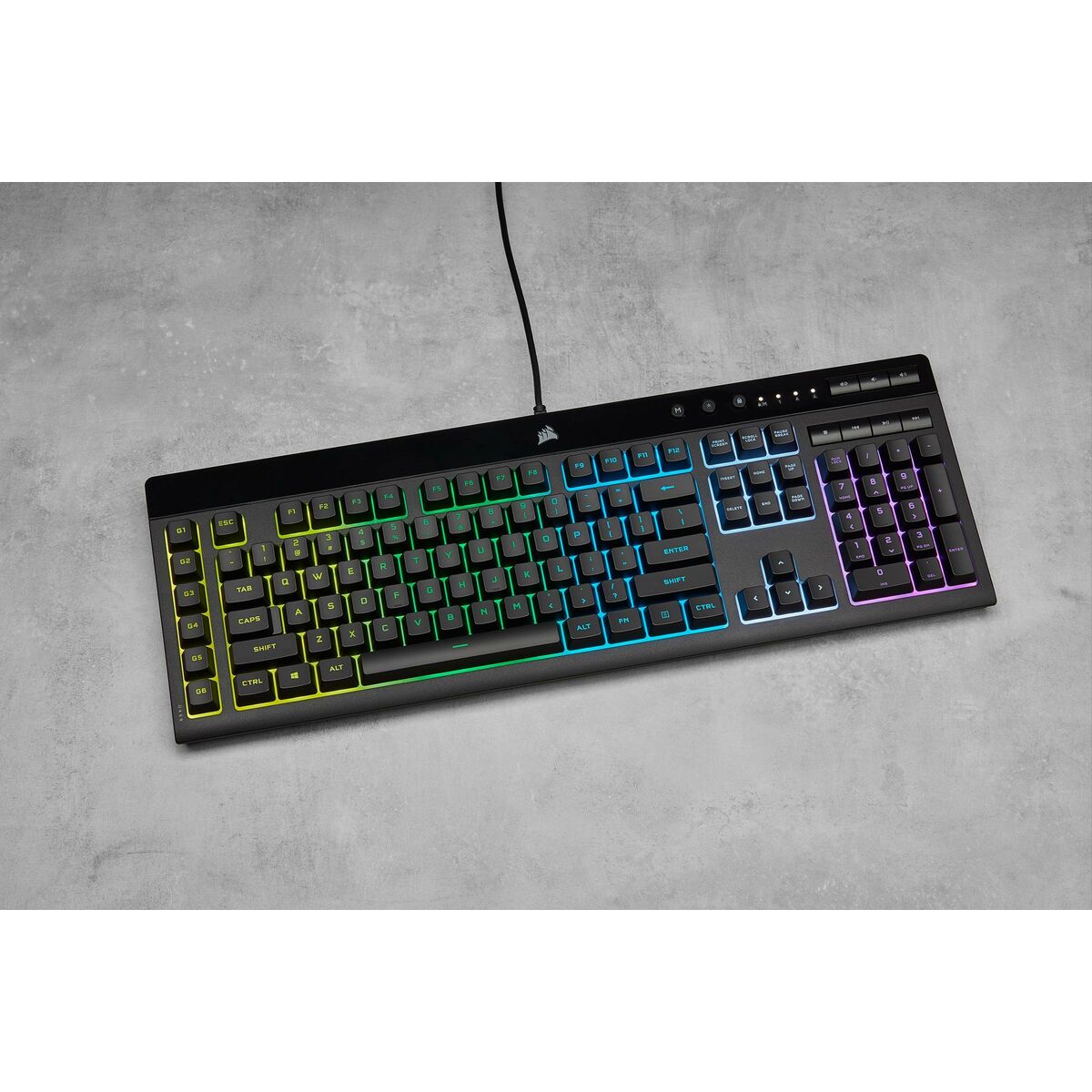 Tastiera Corsair K55 RGB Pro Nero Qwerty in Spagnolo QWERTY - Disponibile in 3-4 giorni lavorativi