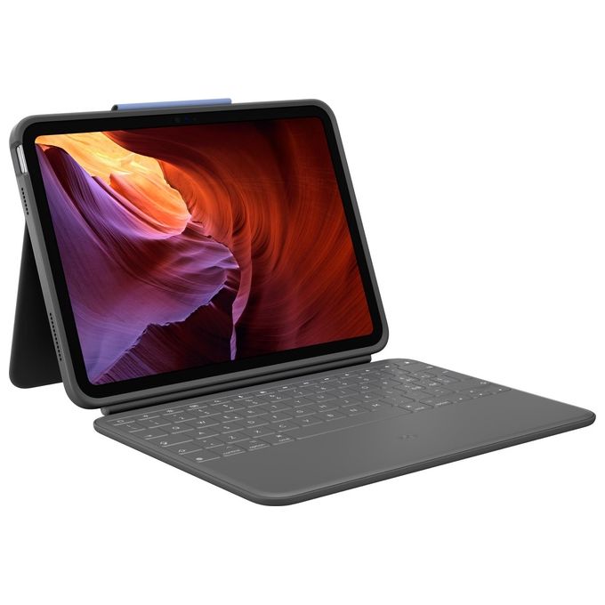 Logitech Rugged Folio Grafite Smart Connector Qwerty Italiano per iPad 10 Generazione - Disponibile in 3-4 giorni lavorativi