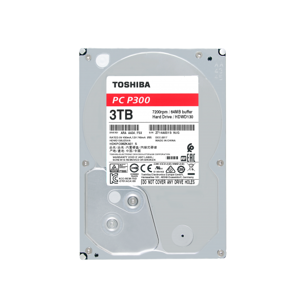 TOSHIBA - P300 - Unità SSD interna ad alte prestazioni - 2 TB - 7200 giri/min - 256 MB - SMR. Scatola al dettaglio - Disponibile in 3-4 giorni lavorativi