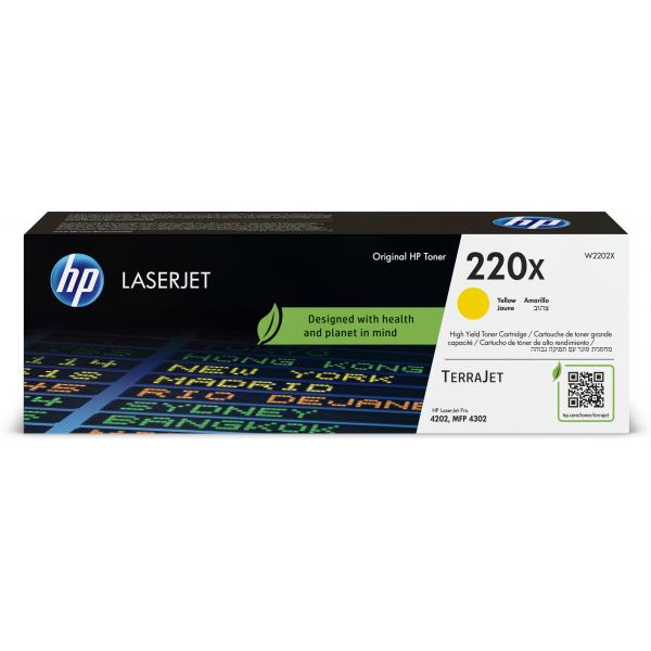 TONER HP W2202X N.220x Giallo 5.500PP x M4302fdw M4302dw M4302fdn M4202dn M4202dw - Disponibile in 3-4 giorni lavorativi