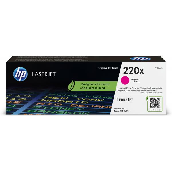 TONER HP W2203X N.220x Magenta 5.500PP x M4302fdw M4302dw M4302fdn M4202dn M4202dw - Disponibile in 3-4 giorni lavorativi