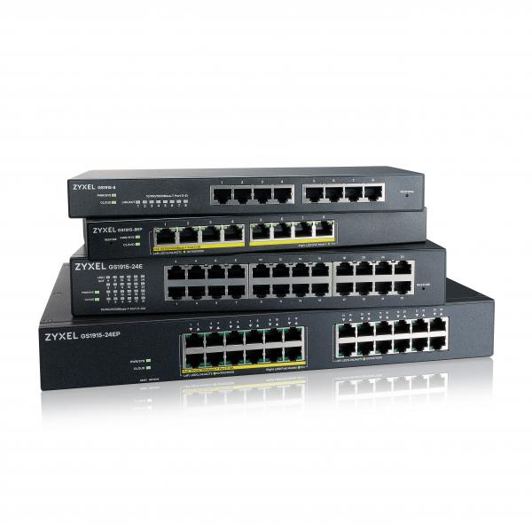 SWITCH ZYXEL NebulaFlex Switch Web Managed 24p Gigabit POE (max 130w) - Sup IPv6, VLAN - senza ventole, GS1915-24EP-EU0101F - Disponibile in 3-4 giorni lavorativi