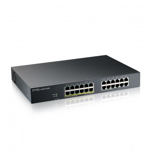 SWITCH ZYXEL NebulaFlex Switch Web Managed 24p Gigabit POE (max 130w) - Sup IPv6, VLAN - senza ventole, GS1915-24EP-EU0101F - Disponibile in 3-4 giorni lavorativi