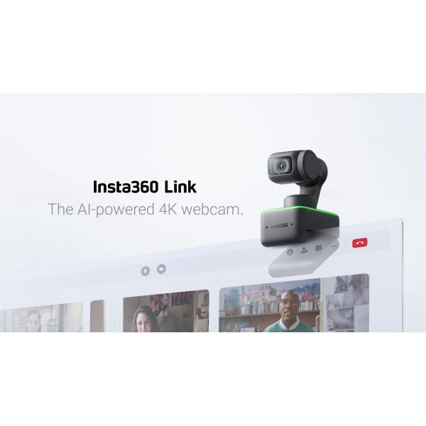 Insta360 Link 4k webcam 3840 x 2160 Pixel Nero, Verde - Disponibile in 6-7 giorni lavorativi