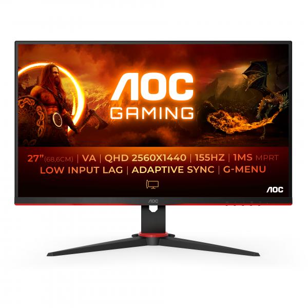 Monitor Gaming Monitor Gaming AOC Q27G2E/BK Quad HD - Disponibile in 3-4 giorni lavorativi