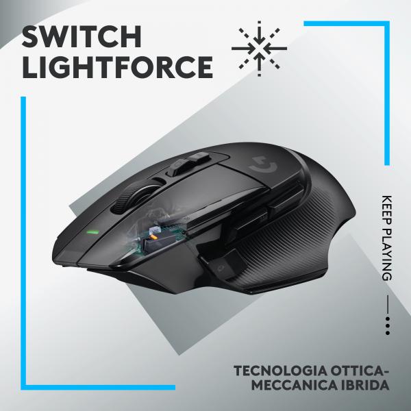 Mouse Logitech G502 X Lightspeed - Disponibile in 3-4 giorni lavorativi