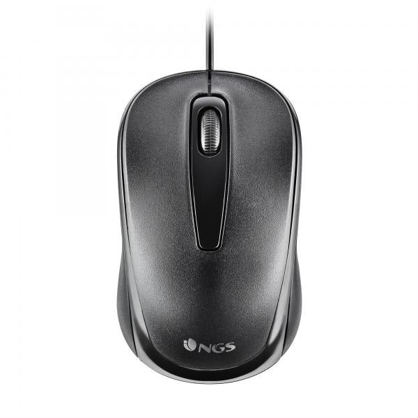 NGS Mouse Easy Delta 1200dpi 3tasti Black - Disponibile in 2-3 giorni lavorativi