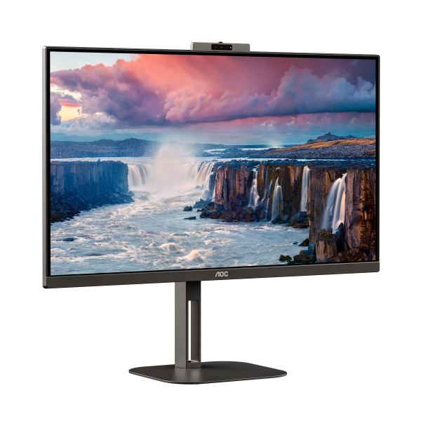 Monitor Nuovo MONITOR AOC LED 27" Wide Q27V5CW/BK IPS 2560x1440 4ms 300cd/mq 20.000.000:1 2x5W MM WEBCAM PIVOT Reg.H HDMI DP USB-C Docking - Disponibile in 3-4 giorni lavorativi