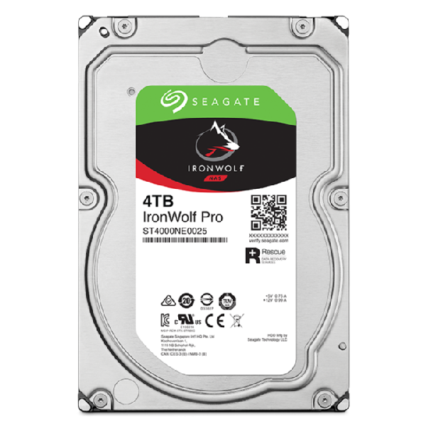 HD SEAGATE IRON WOLF PRO SATA3 4TB 3.5" 7200 RPM 256mb cache 24x7 - NAS HDD - ST4000NT001- Gar. 5 anni/2Y SERVIZIO RESCUE - Disponibile in 3-4 giorni lavorativi