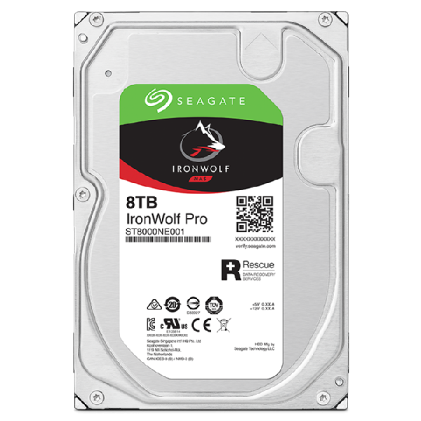 HD SEAGATE IRON WOLF PRO SATA3 8TB 3.5" 7200 RPM 256mb cache 24x7 - NAS HDD - ST8000NT001 - Gar. 3 anni - Disponibile in 3-4 giorni lavorativi