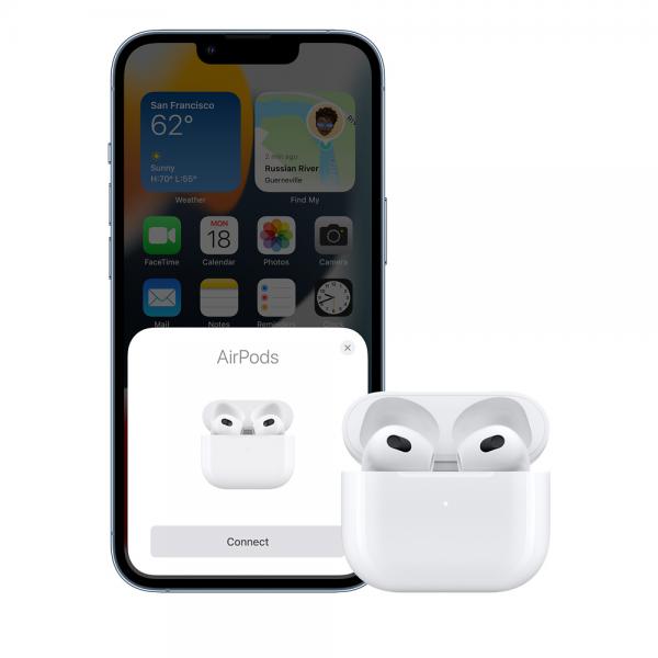 Apple Auricolari AirPods 3 2022 +Custodia Ric. Lightning MPNY3ZM/A - Disponibile in 2-3 giorni lavorativi