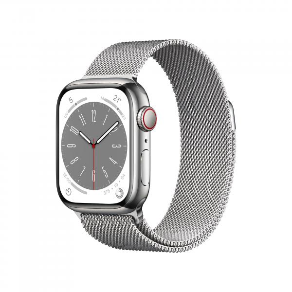 Apple Watch Series 8 OLED 41 mm 4G Argento GPS (satellitare) - Disponibile in 6-7 giorni lavorativi