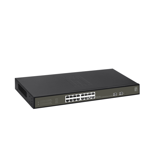 LevelOne GES-2118P switch di rete Gestito L2 Gigabit Ethernet (10/100/1000) Supporto Power over Ethernet (PoE) Nero - Disponibile in 6-7 giorni lavorativi