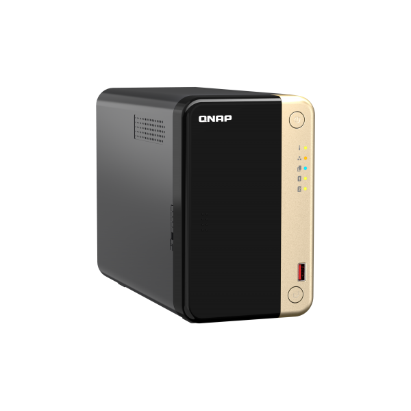 QNAP TS-264 NAS Tower Collegamento ethernet LAN Nero, Oro N5095 - Disponibile in 6-7 giorni lavorativi