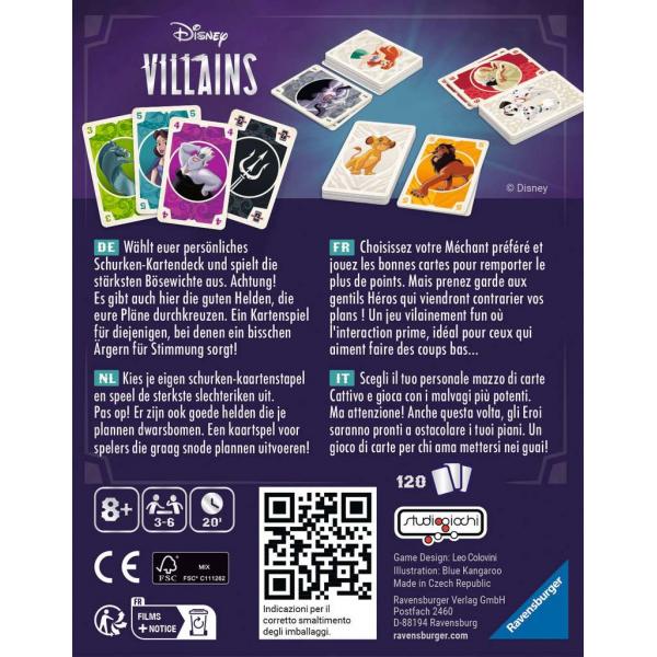 Gioco da tavolo RAVENSBURGER Disney Villains - The Card Game - Disponibile in 2/3 giorni lavorativi