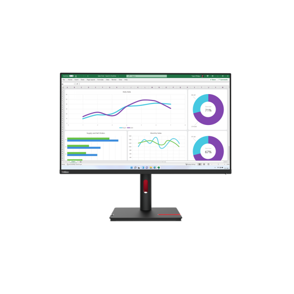 Monitor Nuovo MONITOR LENOVO T32h-30 63D3GAT1EU 32" IPS QHD/DP,HDMI,USB-C (75W)/Ethernet - Disponibile in 3-4 giorni lavorativi