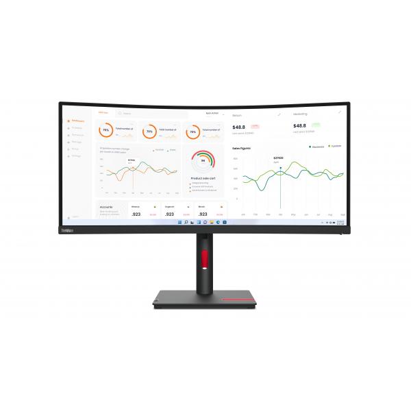 Monitor Nuovo MONITOR LENOVO T34w-30 63D4GAT1EU 34" VA/WQHD/HDMI,DP,USB-C (75W)/Ethernet - Disponibile in 3-4 giorni lavorativi