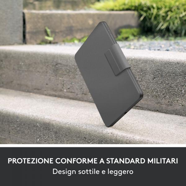 Logitech Rugged Folio Grafite Smart Connector Qwerty Italiano per iPad 10 Generazione - Disponibile in 3-4 giorni lavorativi