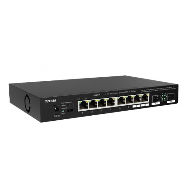 SWITCH TENDA TEM2010F 8P 2.5G Ethernet e 2P SFP 2.5 Gbps, 3 modalità di collegamento - Disponibile in 3-4 giorni lavorativi