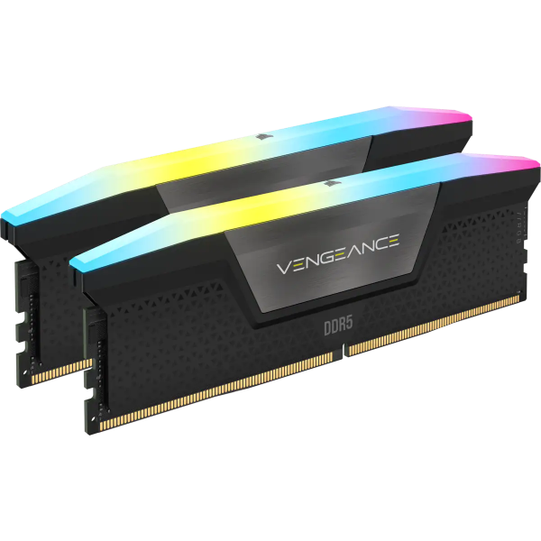 CORSAIR RAM VENGEANCE RGB DDR5 32GB 2X16GB DDR5 7200 PC5-57600 C34 1.45V INTEL XMP MEMORY - BLACK - Disponibile in 3-4 giorni lavorativi