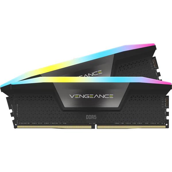 CORSAIR RAM VENGEANCE RGB DDR5 32GB 2X16GB DDR5 7200 PC5-57600 C34 1.45V INTEL XMP MEMORY - BLACK - Disponibile in 3-4 giorni lavorativi