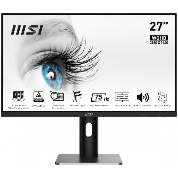 Monitor Led Nuovo MSI MONITOR 27 LED IPS 16:9 WQHD 4MS 250 CDM, PIVOT, DP/HDMI, MULTIMEDIALE - Disponibile in 3-4 giorni lavorativi