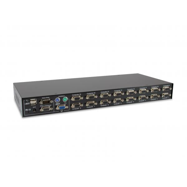 LevelOne KVM-3216 switch per keyboard-video-mouse (kvm) Montaggio rack Nero - Disponibile in 6-7 giorni lavorativi