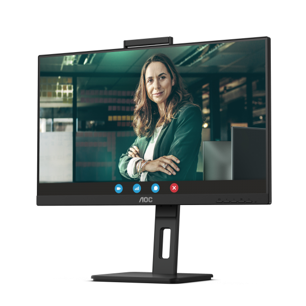 Monitor Nuovo MONITOR AOC LED 27" Wide Q27P3CW IPS 2560x1440 4ms 350cd/mq 20.000.000:1 2x5W MM WEBCAM PIVOT Reg.H 2HDMI DP USB-C Docking - Disponibile in 3-4 giorni lavorativi