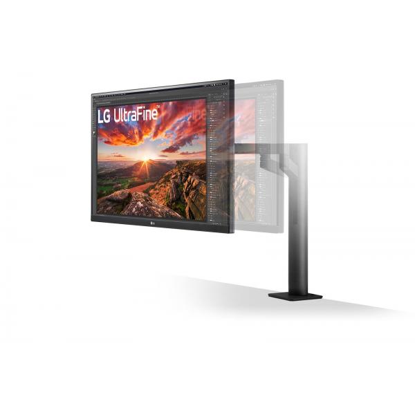 LG UltraFine Ergo LED display 68,6 cm (27") 3840 x 2160 Pixel 4K Ultra HD Nero - Disponibile in 6-7 giorni lavorativi