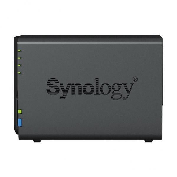 SYNOLOGY NAS TOWER 2BAY 2.5"/3.5" HDD SATA CPU Realtek RTD1619B + 2Gb Ram DDR4 + 1x Gigabit + x3 USB - Disponibile in 3-4 giorni lavorativi