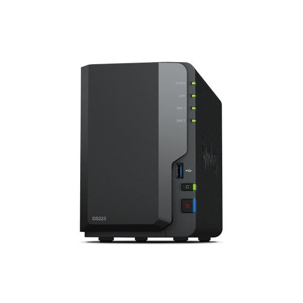 SYNOLOGY NAS TOWER 2BAY 2.5"/3.5" HDD SATA CPU Realtek RTD1619B + 2Gb Ram DDR4 + 1x Gigabit + x3 USB - Disponibile in 3-4 giorni lavorativi