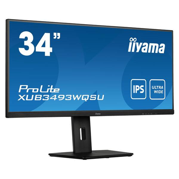 iiyama ProLite XUB3493WQSU-B5 Monitor PC 86,4 cm (34") 3440 x 1440 Pixel UltraWide Quad HD LED Nero - Disponibile in 6-7 giorni lavorativi