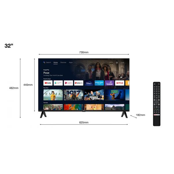 TCL SMART TV 32" LED FULL HD ANDROID e HOTEL TV NERO - Disponibile in 3-4 giorni lavorativi