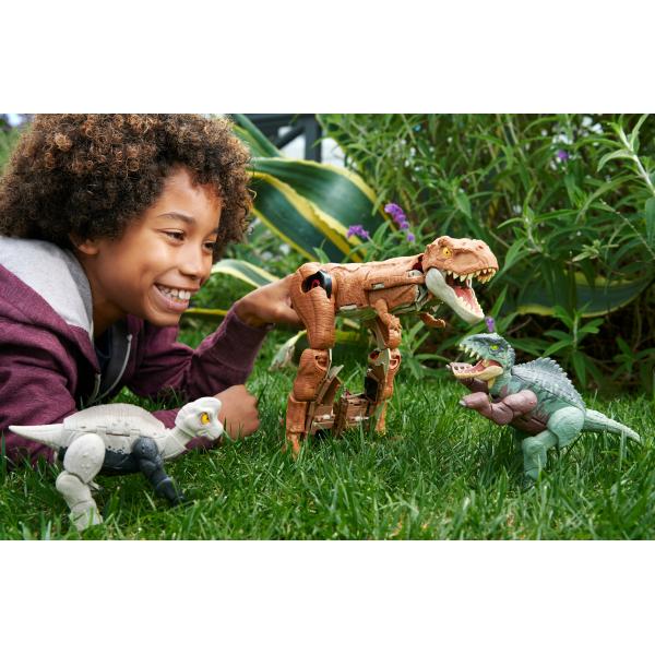 TRASFORMAZIONE T.REX - FIERCE - MATTEL - HPD38 - DINOSAURO JURASSIC WORLD - Disponibile in 3-4 giorni lavorativi