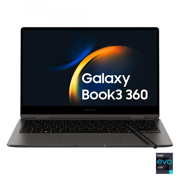 PC Notebook Nuovo Samsung Galaxy Book3 360 Intel Core i7-1360P 16GB Intel Iris Xe SSD 512GB 13.3 Touch FullHD Win 11 Pro - Disponibile in 3-4 giorni lavorativi