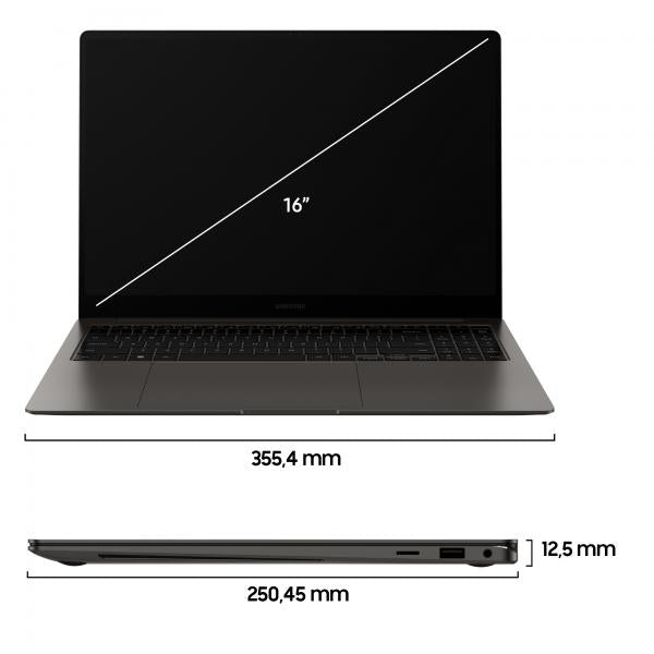 PC Notebook Nuovo NOTEBOOK SAMSUNG GALAXY BOOK3 PRO 16" DYNAMIC AMOLED WQXGA+ i7-1360P 2.2GHz RAM 16GB-SSD 512GB M.2 NVMe-WI-FI 6E-WIN 11 PROF GRIGIO (NP964XFG-KC1IT) - Disponibile in 3-4 giorni lavorativi