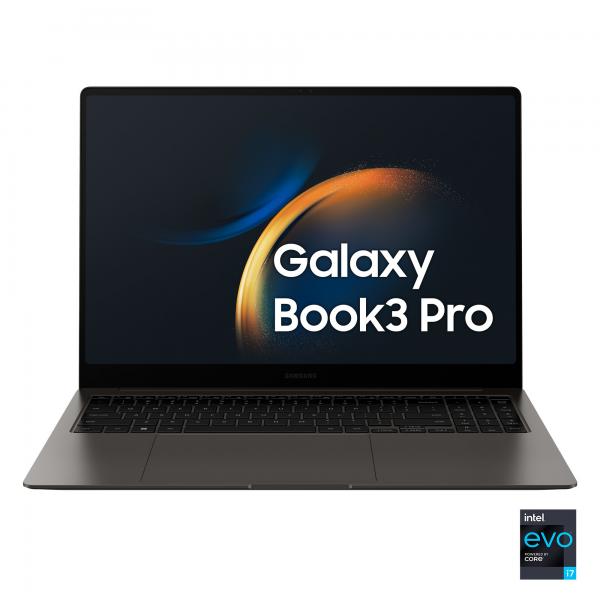 PC Notebook Nuovo NOTEBOOK SAMSUNG GALAXY BOOK3 PRO 16" DYNAMIC AMOLED WQXGA+ i7-1360P 2.2GHz RAM 16GB-SSD 512GB M.2 NVMe-WI-FI 6E-WIN 11 PROF GRIGIO (NP964XFG-KC1IT) - Disponibile in 3-4 giorni lavorativi