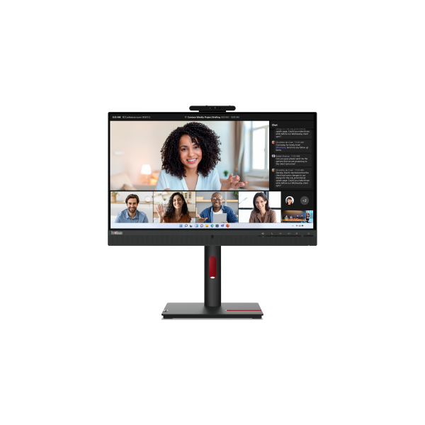 Monitor Nuovo MONITOR LENOVO T24mv-30 63D7UAT3EU 23,8" IPS/FHD/HDMI,DP,USB-C(90W)/VOIP/Speakers/Webcam/Ethernet/Daisy chain - Disponibile in 3-4 giorni lavorativi