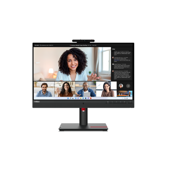 Monitor Nuovo MONITOR LENOVO T24mv-30 63D7UAT3EU 23,8" IPS/FHD/HDMI,DP,USB-C(90W)/VOIP/Speakers/Webcam/Ethernet/Daisy chain - Disponibile in 3-4 giorni lavorativi