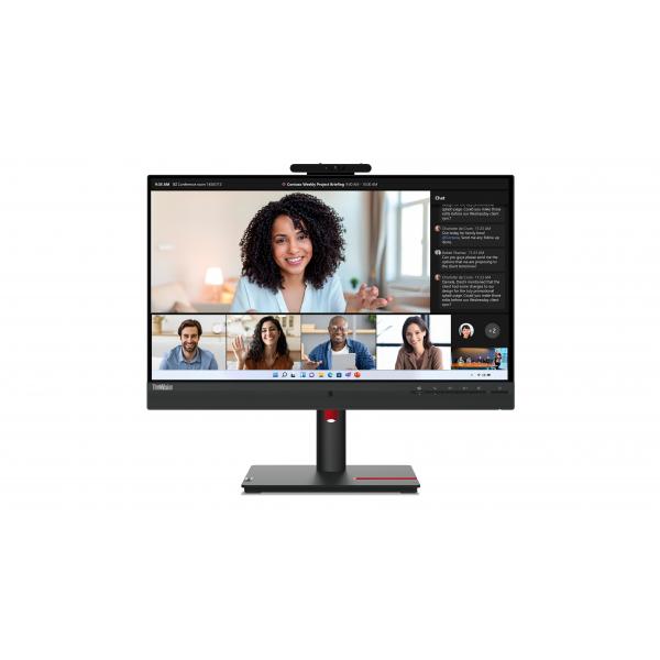 Monitor Nuovo MONITOR LENOVO T24mv-30 63D7UAT3EU 23,8" IPS/FHD/HDMI,DP,USB-C(90W)/VOIP/Speakers/Webcam/Ethernet/Daisy chain - Disponibile in 3-4 giorni lavorativi