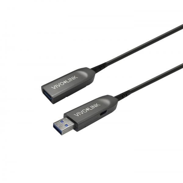 Vivolink PROUSB3AAF50 cavo USB 50 m USB 3.2 Gen 1 (3.1 Gen 1) USB A Nero, Grigio - Disponibile in 6-7 giorni lavorativi