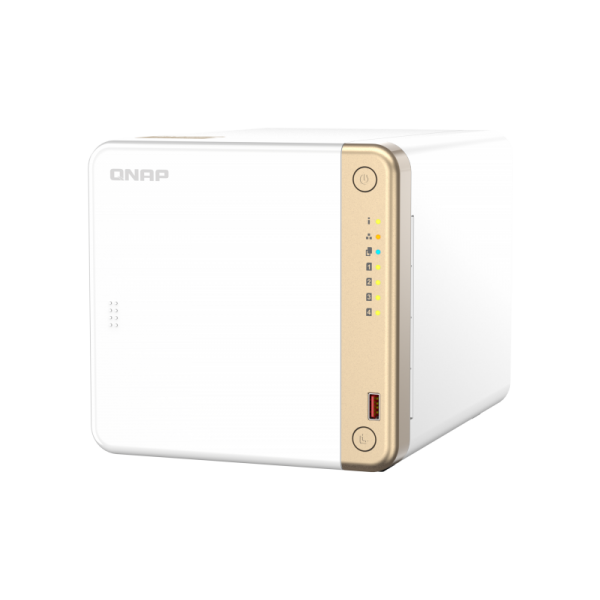 QNAP TS-462-4G server NAS e di archiviazione Tower Collegamento ethernet LAN Bianco N4505 - Disponibile in 6-7 giorni lavorativi