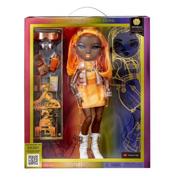 Rainbow High - Mannequin Doll - Michelle St Charles (Fluo Orange) 5 Series - Disponibile in 3-4 giorni lavorativi