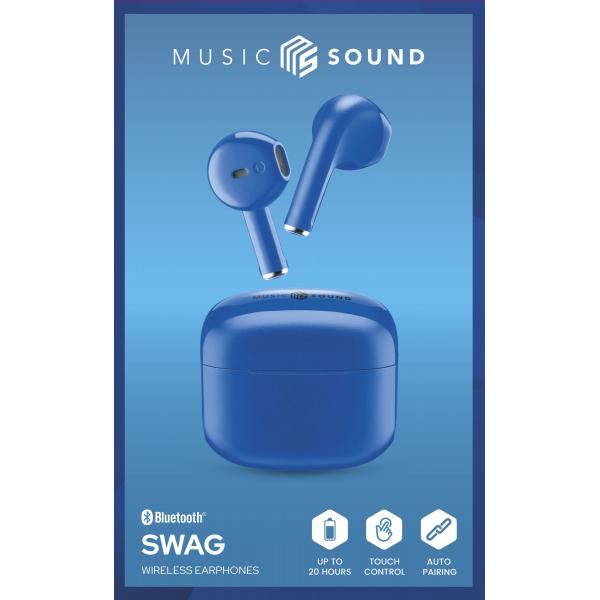 Cellularline MS Auricolari Swag TWS BT Blu - Disponibile in 2-3 giorni lavorativi