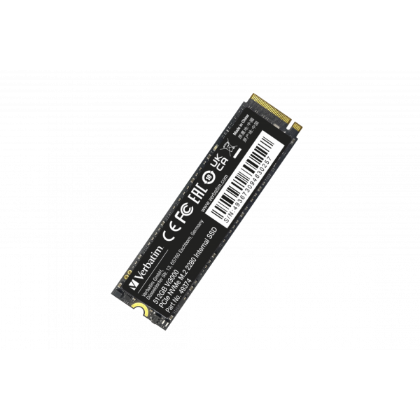 VERBATIM Vi3000 SSD 512GB M.2 NVMe PCIe Gen 3.0 x 4 LETTURA 3.300 MB/s-SCRITTURA 2.500 MB/s - Disponibile in 3-4 giorni lavorativi