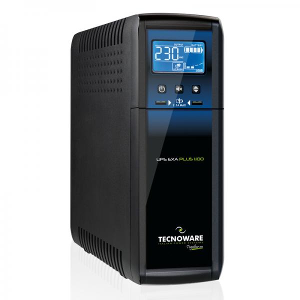 UPS TECNOWARE EXA PLUS 2100 IEC TOGETHER ON-UPS 2100VA/1470W + 2 USB 2.1A LCD SINUSO - Disponibile in 3-4 giorni lavorativi