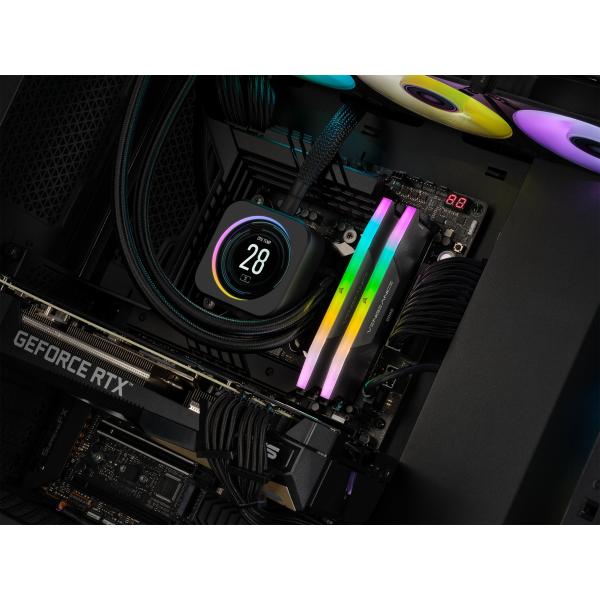 CORSAIR RAM VENGEANCE RGB DDR5 32GB 2X16GB DDR5 6000 PC5-48000 C36 1.4V INTEL XMP MEMORY - BLACK - Disponibile in 3-4 giorni lavorativi