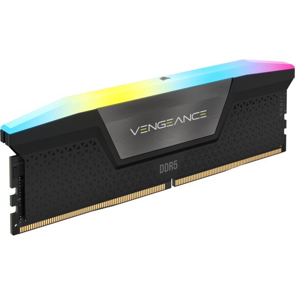 CORSAIR RAM VENGEANCE RGB DDR5 32GB 2X16GB DDR5 6000 PC5-48000 C36 1.4V INTEL XMP MEMORY - BLACK - Disponibile in 3-4 giorni lavorativi