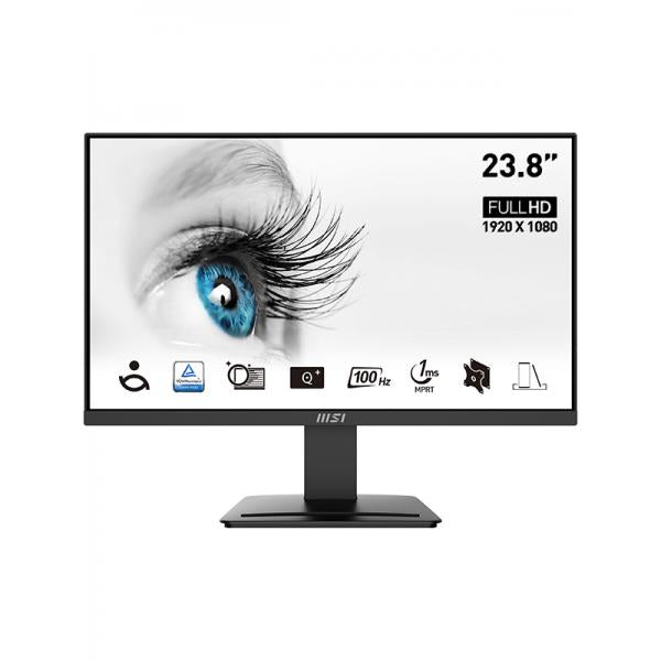 Monitor Nuovo MONITOR MSI LED 23.8" Wide PRO MP2412 VA 100Hz 1920X1080 1ms 250cd/mq 1000:1 HDMI DP - Disponibile in 3-4 giorni lavorativi