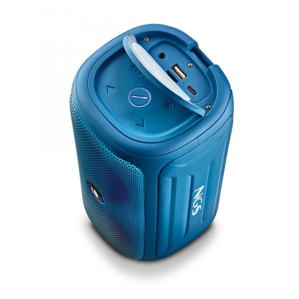 NGS Speaker Roller Beast IPX5 USB/TF/AUX-IN/BT 32W Blu - Disponibile in 2-3 giorni lavorativi